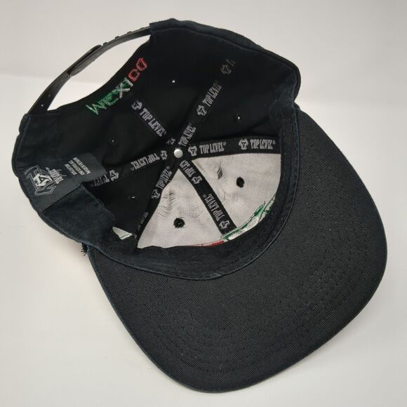 Hecho En Mexico Snapback Hat Black One Size Embroidered Top Level - Picture 7 of 9